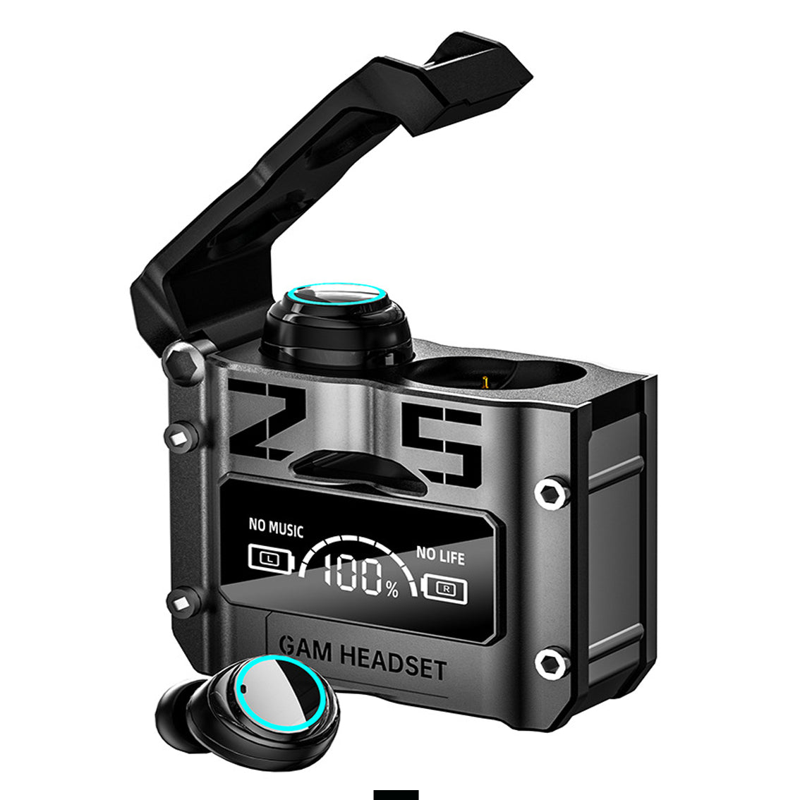 M25 Bluetooth 5.3 Wireless Earbuds – HiFi Sound, LED Battery Display, 40 Hours Backup, Noise Cancelling, Touch Control, Waterproof