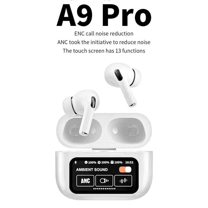 A9 Pro Earbuds- WHITE