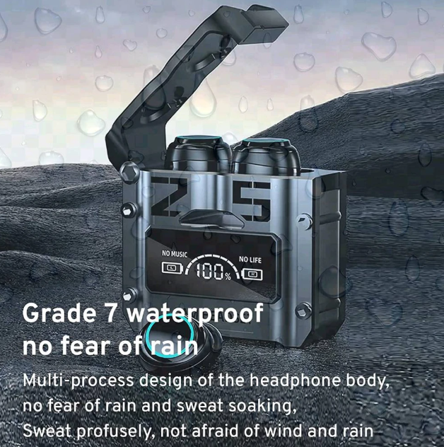 M25 Bluetooth 5.3 Wireless Earbuds – HiFi Sound, LED Battery Display, 40 Hours Backup, Noise Cancelling, Touch Control, Waterproof